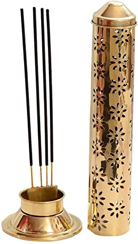 Odishabazaar Safety Agarbatti Stand Brass Gold 26 x 7.6 x 5.2 cm