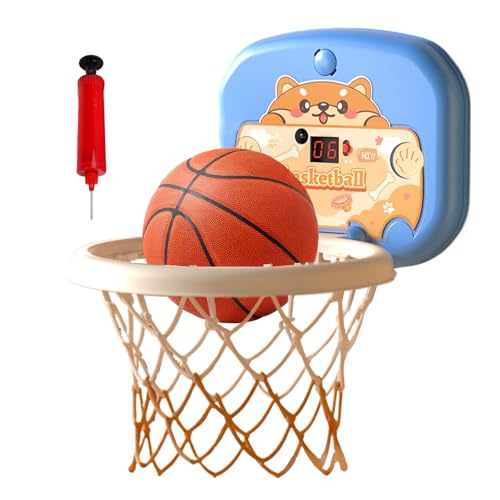 室内用ミニバスケットボールゴール 卓上,壁掛け式バスケットボードセット - 壁掛け式スポーツ玩具 スコアボード付き 自宅・リビング・寝室用