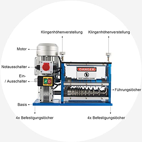 Orion Motor Tech Kabelschilmachine Elektrisch 370W, Kabelstrippe Professionele 0.37KW Φ1.5 mm tot Φ38mm, Kabel Strippen… - Image 4
