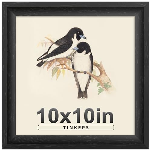 Image of 10x10 Frame Black, 1.37-Inch Wide Border 10x10 Picture Frame with Black Backboard, 10 x 10 Picture Frame Wall Hanging and Tabletop