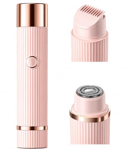 Depilador Elétrico 2 em 1 Feminino Recarregável USB Portátil Com Navalha Dupla Aparador E Removedor De Pelos Corporal E Facial Indolor
