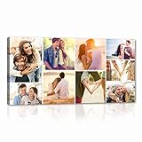 lzimu stampa su tela pittura foto personalizzata, personalizzata con la tua foto, collage di foto multiple, tela personalizzata regalo incorniciato(tela personalizzata-13(30.00 x 60.00 cms))