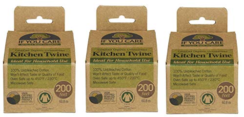 If You Care 568295 100% Natural Cooking Twine, 200', Unbleached (Тhrее Pаck)