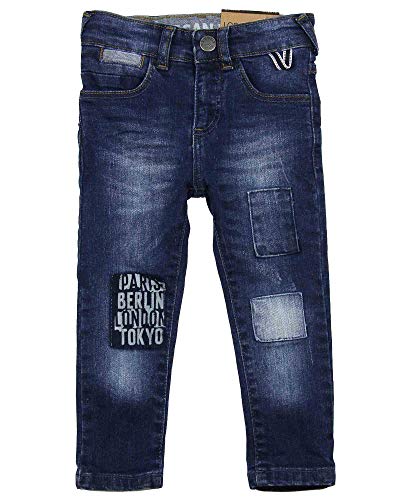 Boy's Denim Pants with Patches, Sizes 2-7
