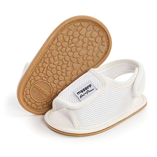 Image of RVROVIC Baby Boys Girls Sandals Premium Infant Summer Outdoor Shoes PU Lightweight Soft Anti-Slip Sole Toddler Prewalker