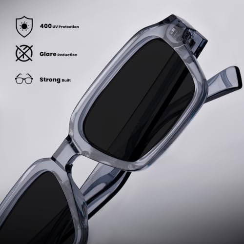 Image of SAM AND MARSHALL TROY Sunglasses I 400UV Protection I Rectangle Shape Sunglass I Men & Women