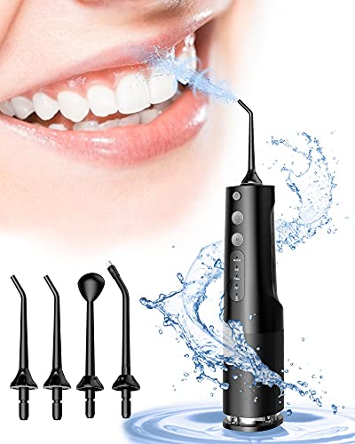 Cordless Water Flosser for Teeth, CHOOBY Teeth Cleaner with 360ML Tank, 4 Modes and IPX7 Waterproof, Rechargeable Continuous Use for 30 Days, Portable Oral Irrigator for Home and Travel