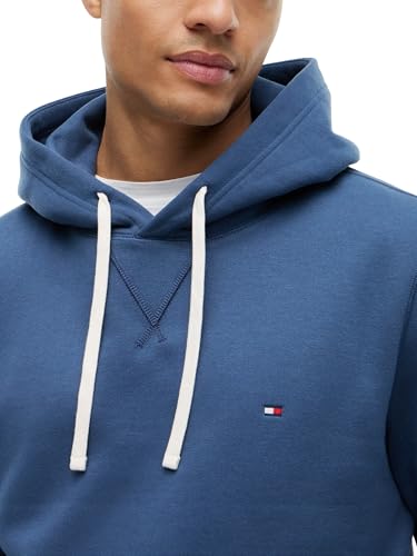Tommy Hilfiger Herren Hoodie Seasonal Fleece mit Bauchtasche, Blau (Aegean Sea), XXL – Ansicht 4