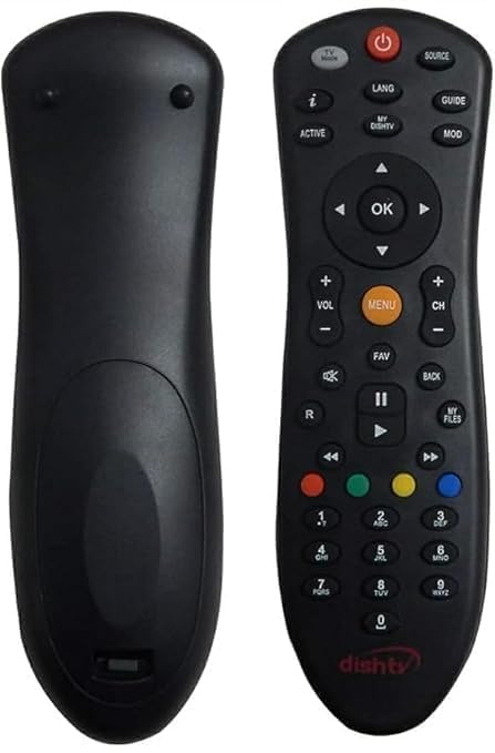 Image of Replacement Remote Compatible with Dish TV SD /HD /HD+ /4K DTH Set Top Box Remote Control (Please Match Old Remote Before Order)