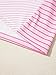Striped Colorblock Exposed Seam Casual Long Sleeve Top Pink/S