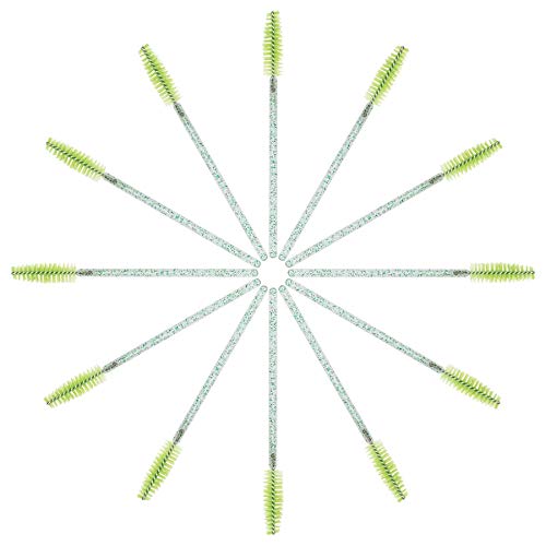 Image of CHEFBEE 100PCS Disposable Eyelash Spoolies Brush with Container, Green