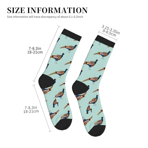 Pheasant High Ankle Crew Socks Casual Mid Calf Dress Socks Long Tube Socks For Men Women3