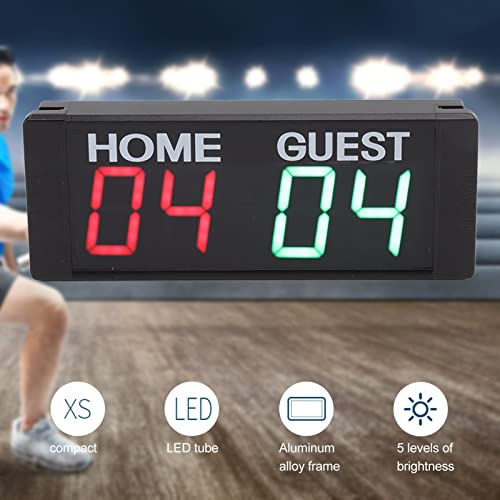Tablero de marcador digital LED flexman, control remoto por infrarrojos, ajuste de brillo en 5 niveles, 1,5 pulgadas, con zumbido, para fútbol y otros deportes (sin baterías, succión magnética) miniatura 2