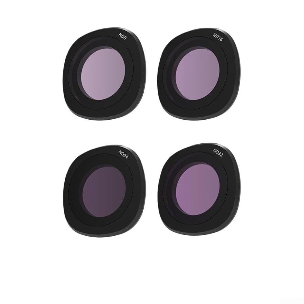 Set Filtri Densità Neutra per Action Cam per dji Set Filtri Densità(D) | Densità neutra variabile, controllo esposizione, perfetto per sole intenso, riprese fluide, per niente sovraesposizioni