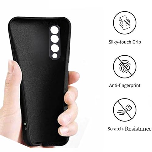 Image of A rtistque Liquid Silicone Back Cover Case for Vivo S1 Shockproof TPU Soft Flexible with Camera Protection - Black