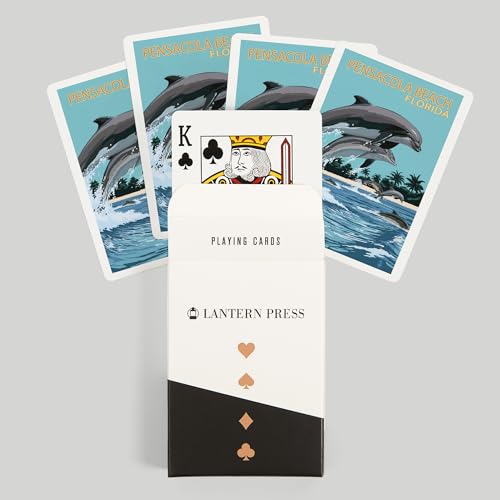 Lantern Press Naipes Poker 52 cartas Pensacola Beach miniatura 6