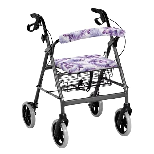 Image of Batik Butterfly Accessories for Rollator Walkers Pattern Soft Rollator Walker Seat and Backrest Covers Easy to Install Walkers Seat Covers for Seniors Women Men
