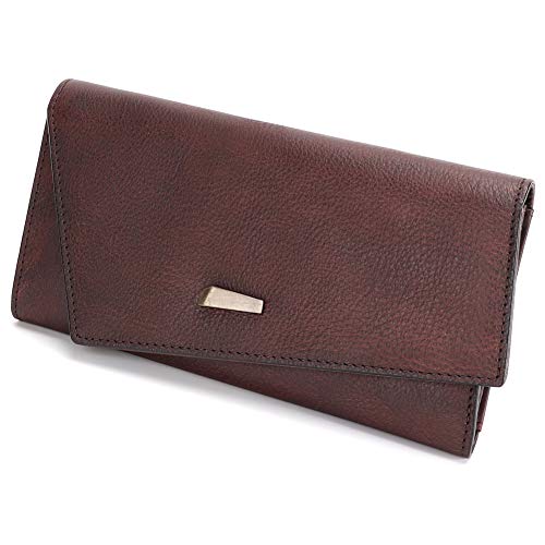 Genuine Leather Wallet RFID Blocking Women Long Purse Vintage Cowhide Handmade Card Holder Organizer (Coffee)