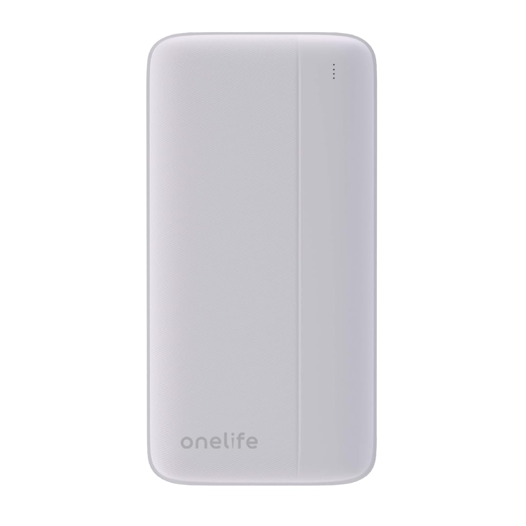 One Life 20000 mAh 12W Fast Charging Power Bank | 2 USB Output | Type C Input| Ultra Slim Lithium Polymer Power Bank for iPhone Android Mobiles & Tablets (White)-image-13