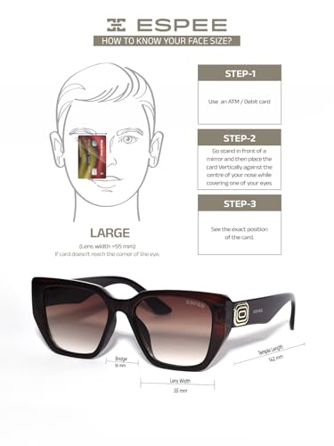 Image of ESPEE Sunglass | 100% UV Protected | Gradient | Women | Large | Butterfly