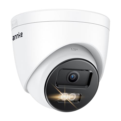 ANNKE Telecamera IP PoE 12MP per Esterni, Telecamera da Esterno con Rilevamento di Persone e Veicoli, Visione Notturna a Colori fino a 30m, H.265+, IP67, Videosorveglianza 24/7, Slot per Scheda SD