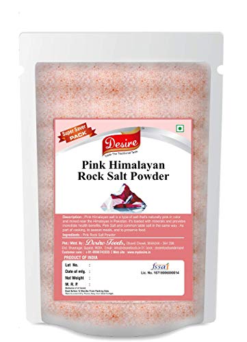 Image of Desire Pink Himalayan Rock Salt Powder 1 kg | Salt in Fresh | Mineral Rich | Low Sodium Pink Salt | Flavorful | Vegan Food