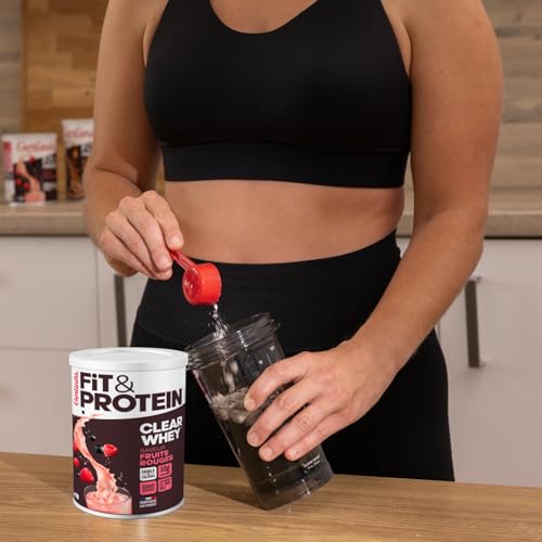 Gerlinéa Fit & Protein - Boisson Protéinée Saveur Fruits Rouges - Clear Whey - Protéines Après le Sport - Musculation Femme - Sans Sucres - 54 Kcal / portion - 288 g (18 boissons) – Image 5