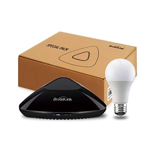 BroadLink RM Pro + WiFi Smart Home Hub, IR RF Todo en uno, Control Remoto Universal de Aprendizaje automatizado - Negro (RM Pro+/Smart Bulb)