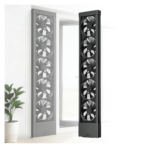 Ventilador extractor para ventanas corredizas, ventilador de ventilación de velocidad ajustable, instalación vertical sin necesidad de taladrar agujeros, color negro, 85-90 cm (33,46-35,43 pulgadas).