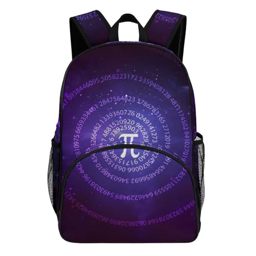 Funny Mathematical Happy Pi Day Backpack for Worker Teacher Business Hiking Travel Bag Shoulders Bag