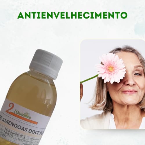 Óleo de Amêndoas Doce 100% Puro Hidratação Natural para Pele e Cabelos – 100ml
