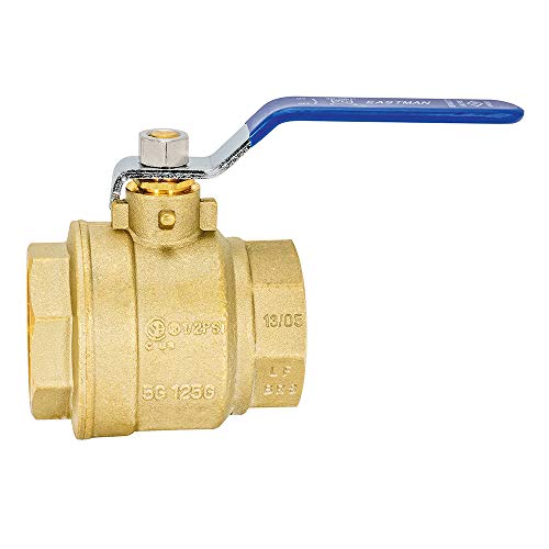 Image of Eastman IPS Heavy Duty Full Port Ball Valve, Brass Plumbing Fitting, 20055LF, 2 in. (Pack of 8)