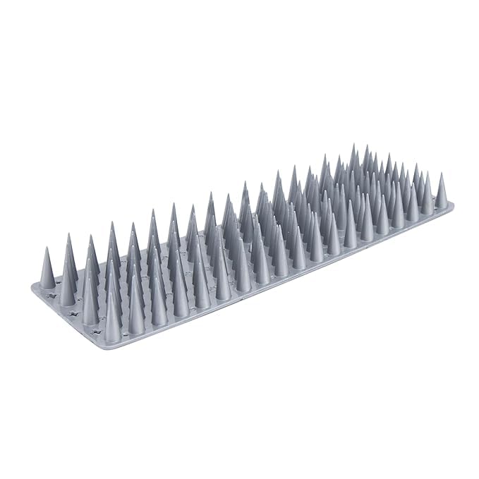 Anti Bird Spikes | Grey | Pack of 5| 11.5 Inch Length, UV Protected Pigeon Deterrent Spikes for Outdoor Balcony, Terrace, Wall & AC Unit-image-20