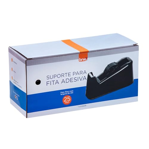 BRW Suporte para Fita Adesiva Grande Preto