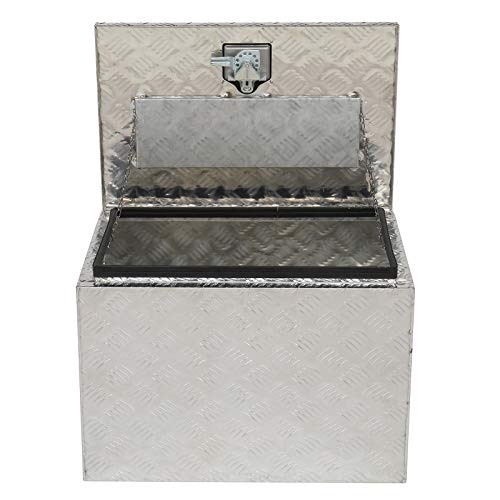 Motorhot 24 Inch Heavy Duty Aluminum Diamond Plate Tool Box Chest Box Pick Up Truck Bed Rv Trailer Toolbox Storage Organizer With Lock Keys – Silver Gifts #TOP2