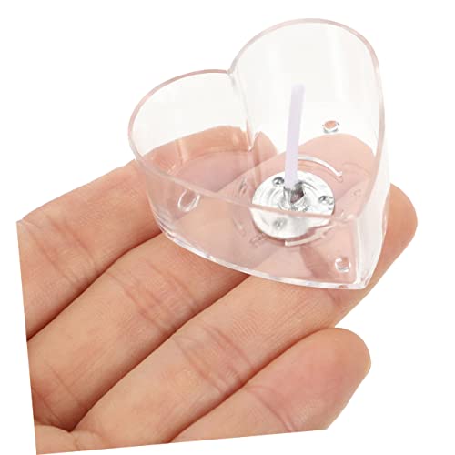 Kit de 15 sets para hacer velas con envases en forma de corazón miniatura 4
