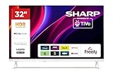Sharp 32HE2245KW 32-Inch HD Ready LED TV, 720p, TiVo OS Smart TV, HDR10, Wi-Fi, 3 HDMI, 2 USB, White