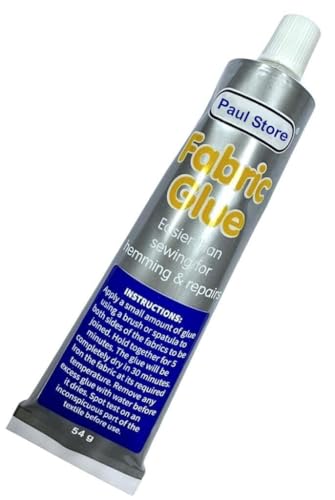 PaulStore Extra Strong Fabric Glue 50ml - Quick Bond Adhesive for Hemming Sewing No Stitch