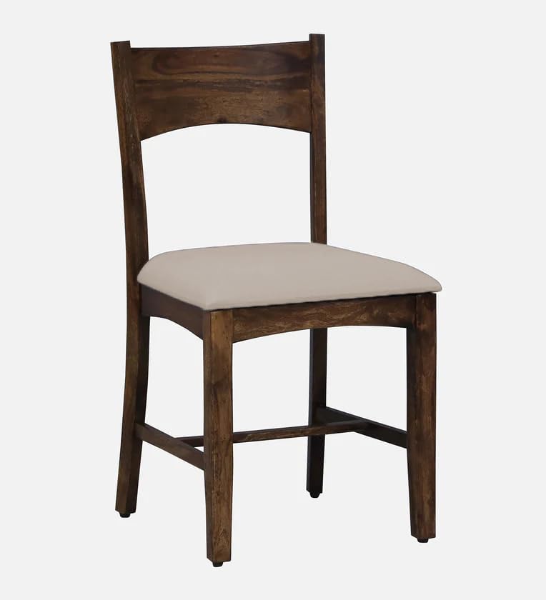 Image of EXCEL HOME 7-Piece Dining Room Set, Solid Wood Table and 6 Chairs with Grey Cushions, Dark Brown