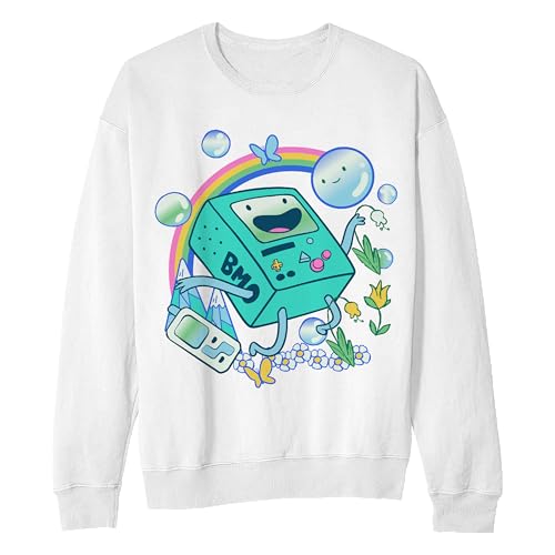 WARNER BROS Adventure Time BMO & Bubble Adult and Kids Sized Longsleeve Crewneck Sweatshirt2