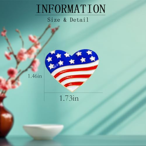Image of USA Flag Brooch Pin Souvenir for United States of 2026 Veteran's Day Pin Patriotic Accessories Independence Day Decor Gifts for Sister