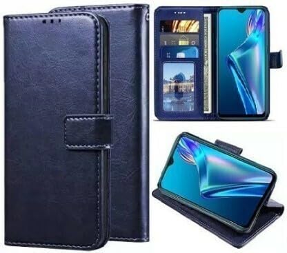 RAHISHI Artificial Leather Flip Cover Compatible for Vivo T3 Lite|Vivo Y28s 5G|Vivo Y28e Navy Blue (B0D9MGW7P5) Amazon Price History, Amazon Price Tracker