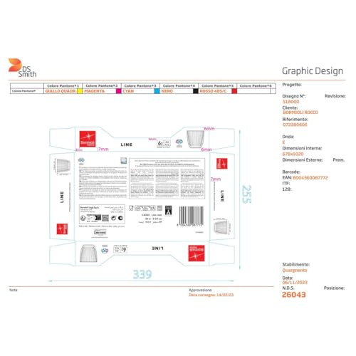 Bormioli Rocco Figlio Line Bor1238 Water Tumbler Multicoloured 6 Pieces