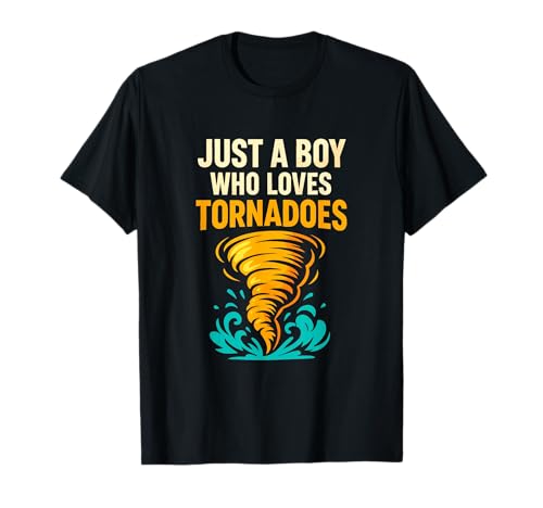 Just A Boy Who Loves Tornadoes Garçons Kids Tempête d'ouragan T-Shirt
