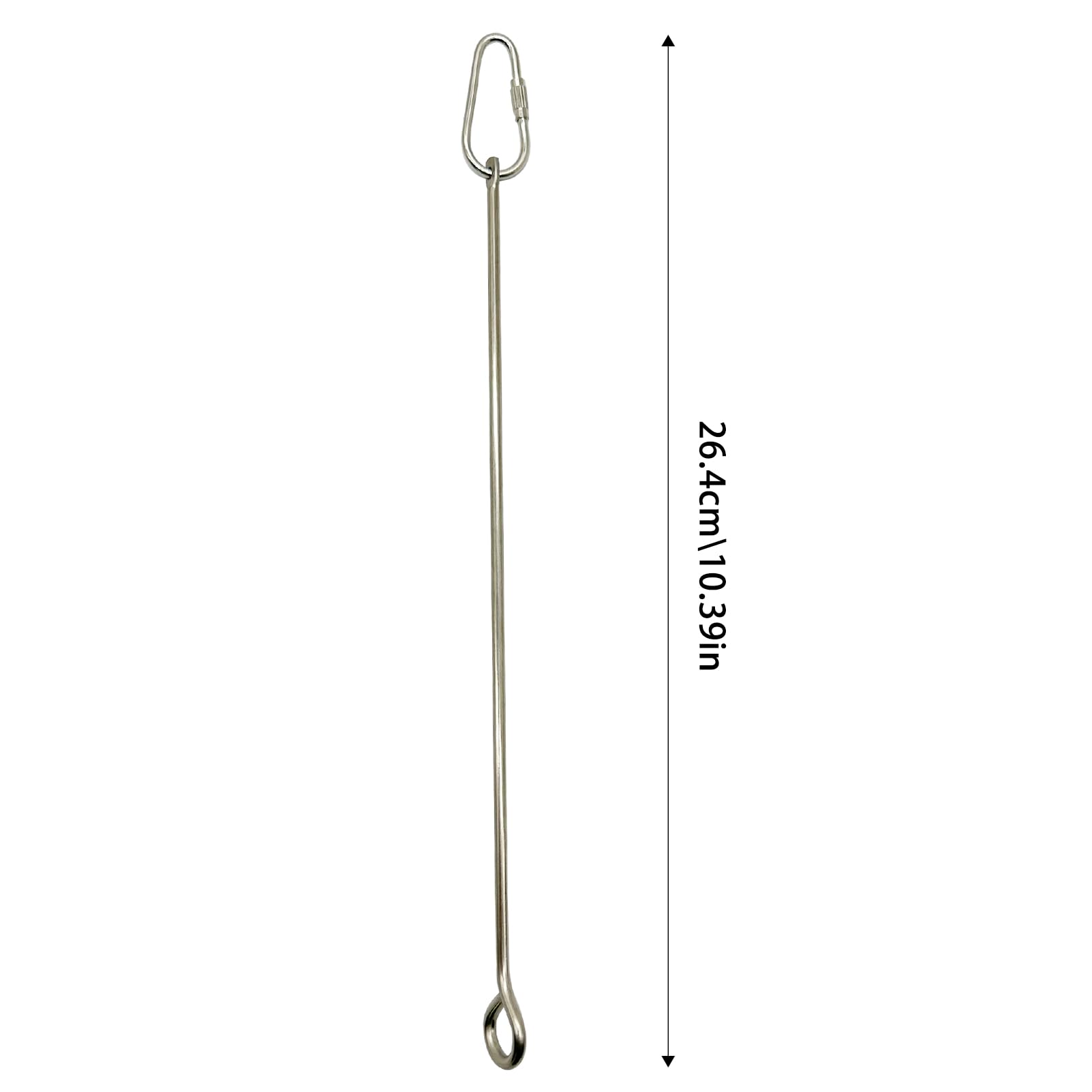 2pcs Bird Skewer Food Holder Parrot Fruit Skewer Feeder Stainless Steel Vegetable Stick Small Animal Foraging Parrot Cage Toy Hanging Holder(26cm / 10 in) (Parrot Fruit Skewe, Medium)