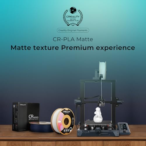 Image of Creality PLA Matte 3D Printer Filament 1.75mm, Matte PLA 1kg Spool (2.2lbs), Dimensional Accuracy + /- 0.02 mm, Fits for Most FDM 3D Printers (Matte Black)