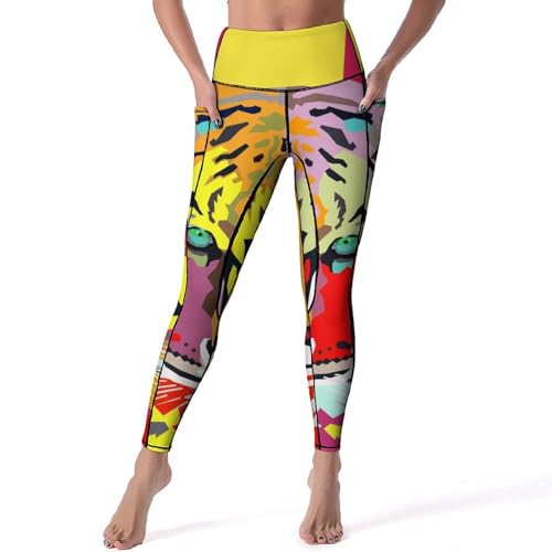 Legging femmes taille haute en S, pantalon de sport de couleur pour yoga et fitness au gym