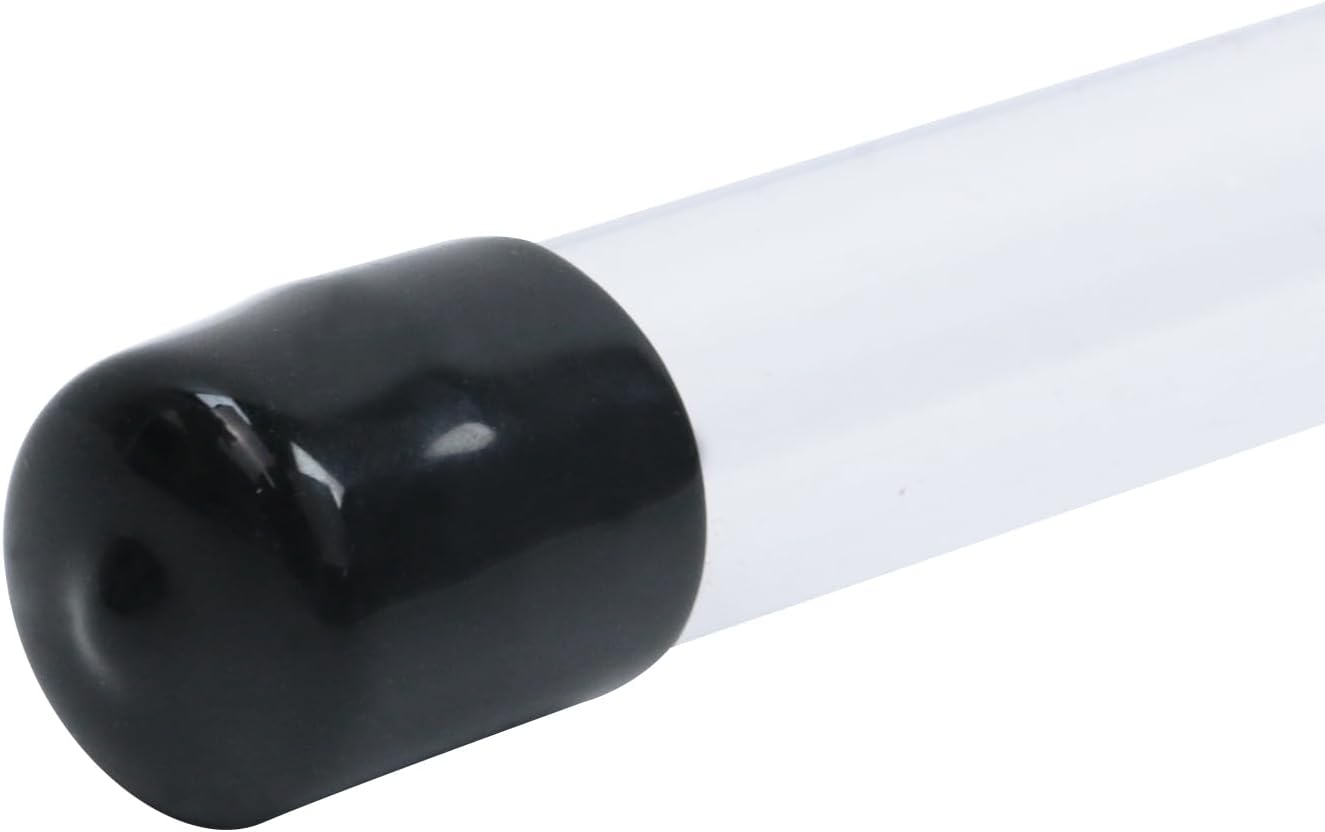 6Pcs Clear Round Plastic Portable Storage Tubes with Black Lids 0.79" ID