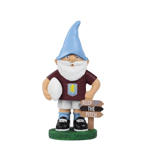 FOCO Officially Licensed Aston Villa FC Keep Off The Pitch Football Garden Gnome