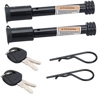 79832 Keyed Alike 5/8" Trailer Hitch Lock With Extra Long 4-1/2" Span, Double